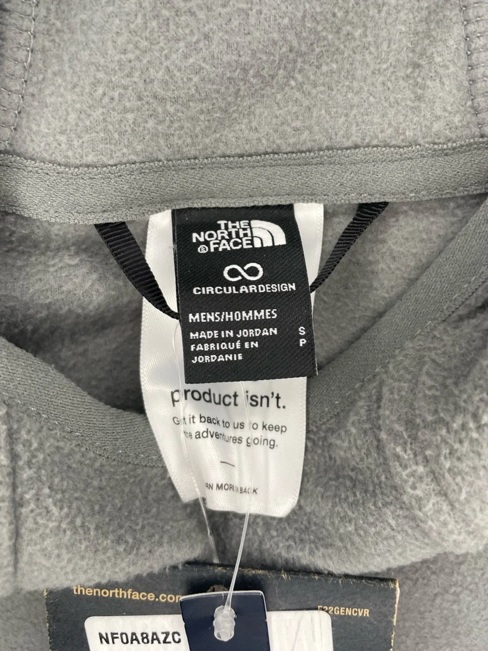 NWT The North Face Gray Glacier Fleece Scuba Neck Pullover-Men’s Small